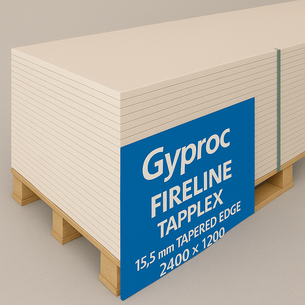 Gyproc FireLine Plasterboard 15 mm Tapered Edge 2400×1200