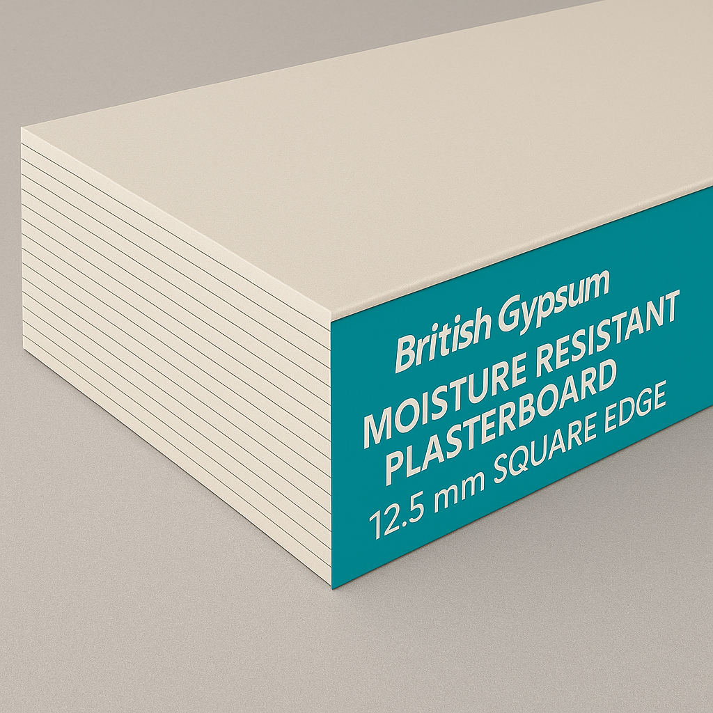 Gyproc Moisture Resistant Plasterboard 12.5 mm Square Edge 2400x1200