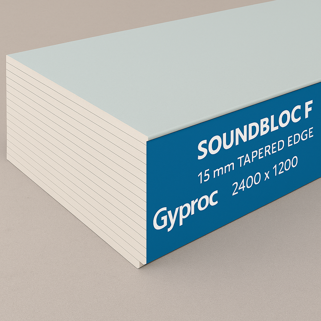 Gyproc SoundBloc F Plasterboard 15 mm Tapered Edge 2400x1200