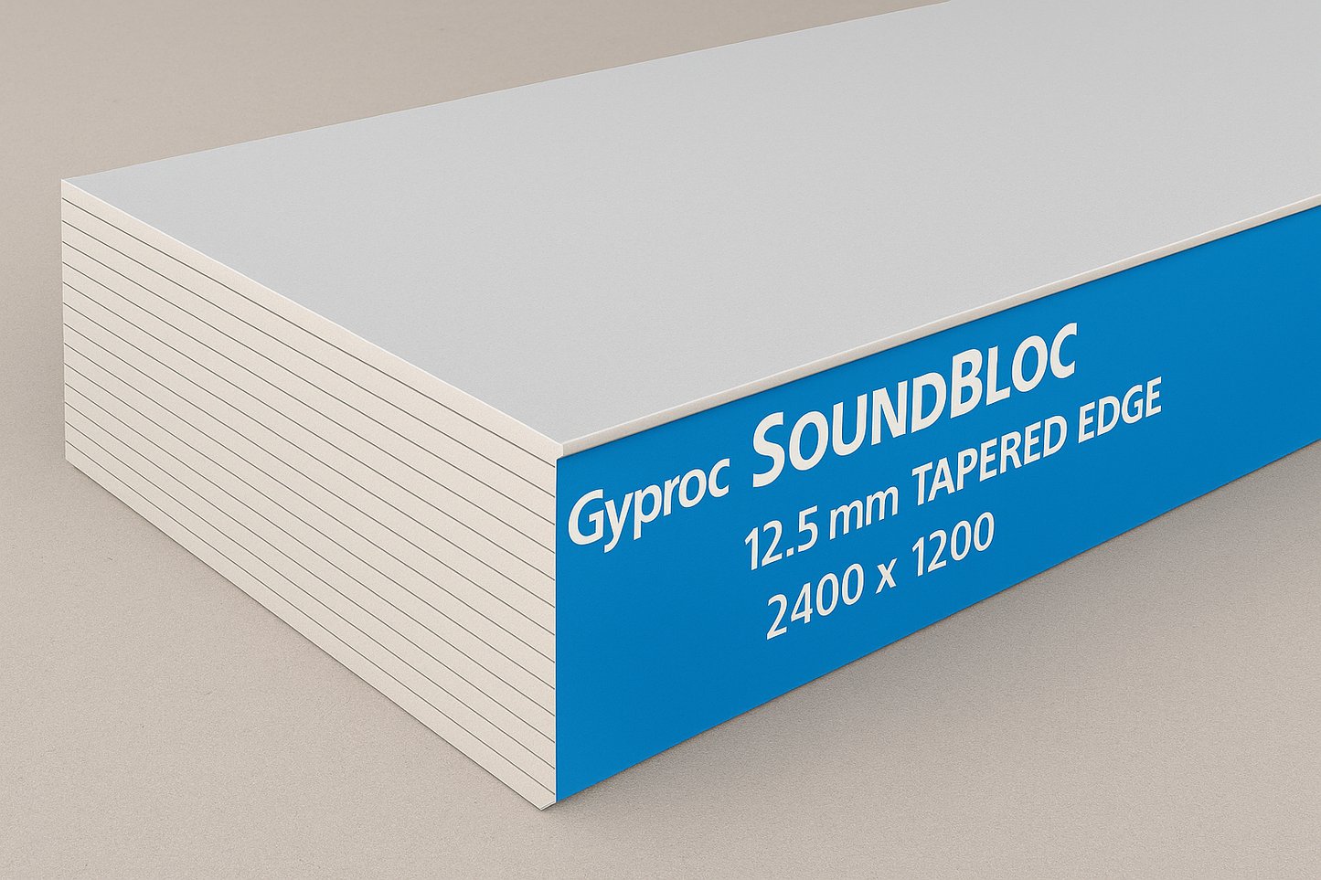 Gyproc SoundBloc Plasterboard 12.5 mm Tapered Edge 2400x1200