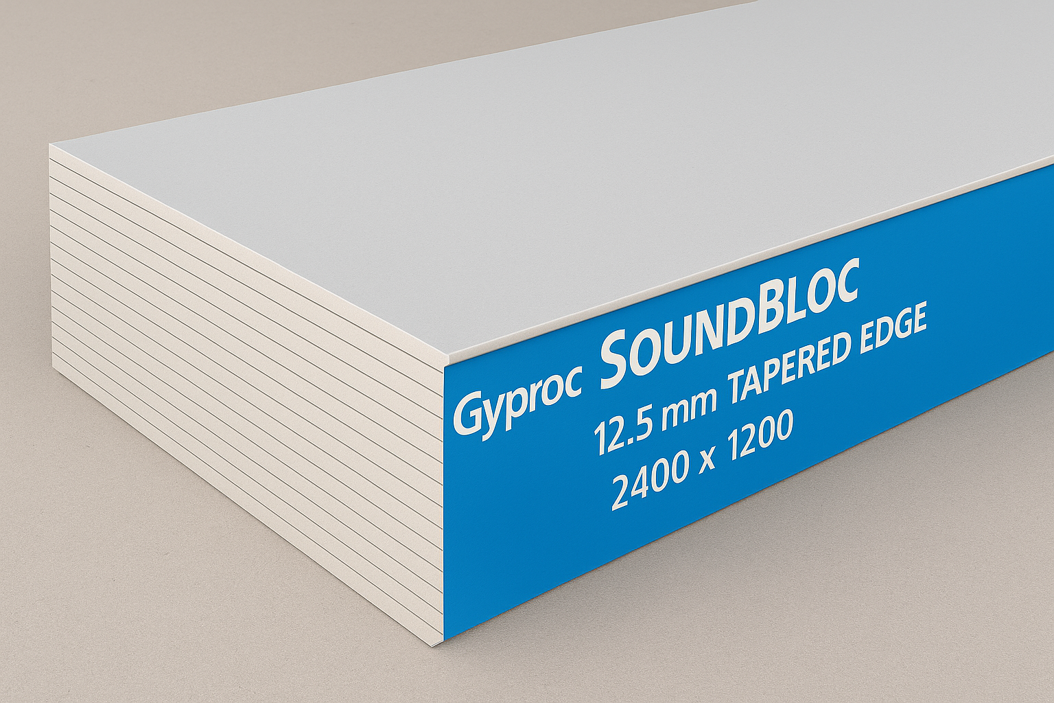 Gyproc SoundBloc Plasterboard 12.5 mm Tapered Edge 2400x1200