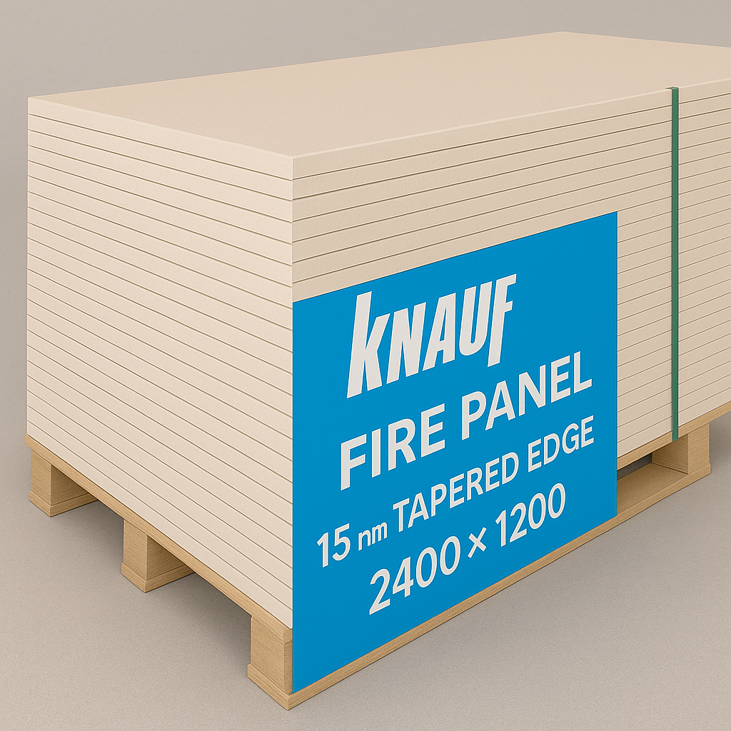 Knauf Fire Panel Plasterboard 15 mm Tapered Edge 2400×1200