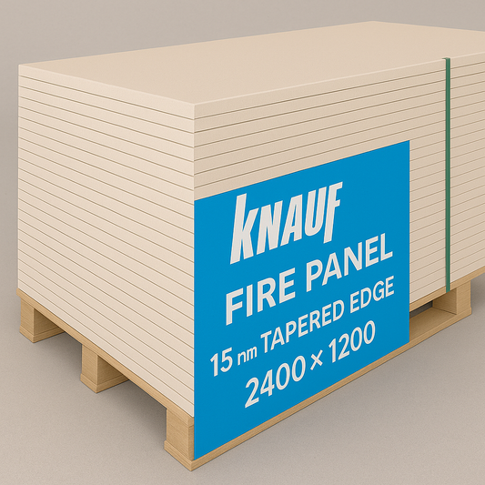 Knauf Fire Panel Plasterboard 15 mm Tapered Edge 2400×1200