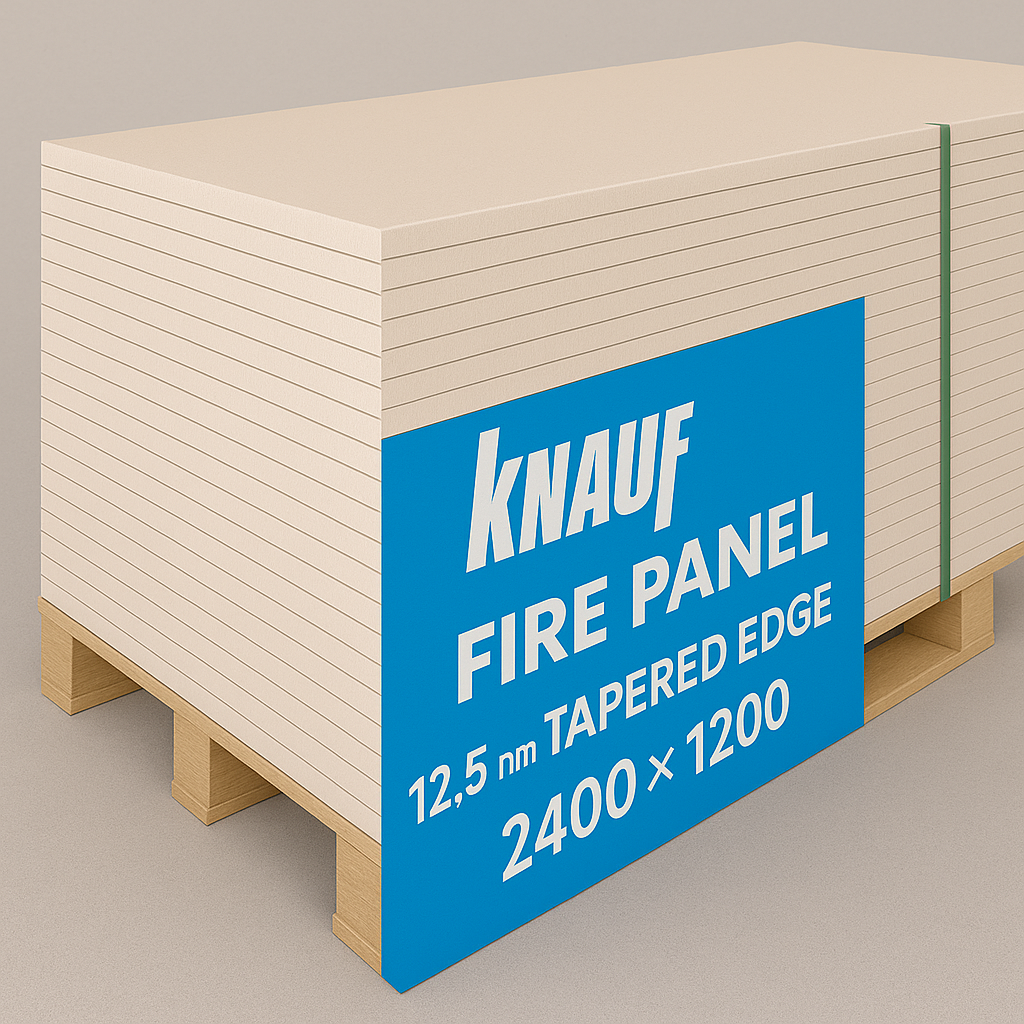Knauf Fire Panel Plasterboard 12.5 mm Tapered Edge 2400×1200