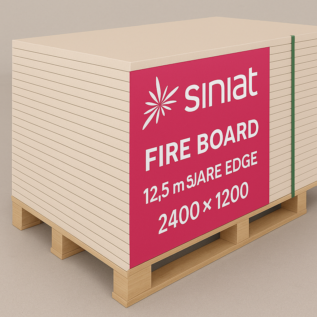 Siniat Fire Board 12.5 mm Square Edge 2400×1200